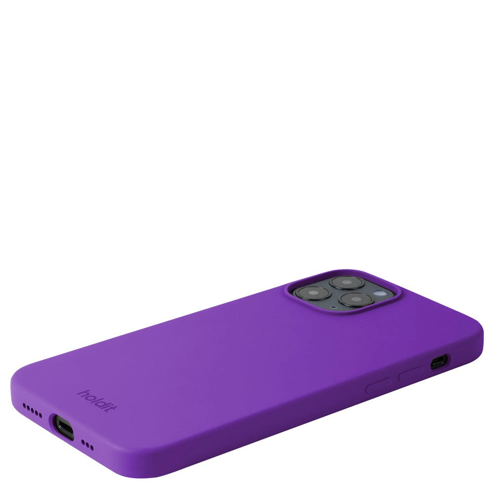 Holdit iPhone 12 Pro Max Soft Touch Silicone Case - Bright Purple