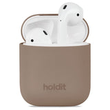 Holdit Nygård Silicone Case for AirPods (1st & 2nd Gen) - Mocha Brown