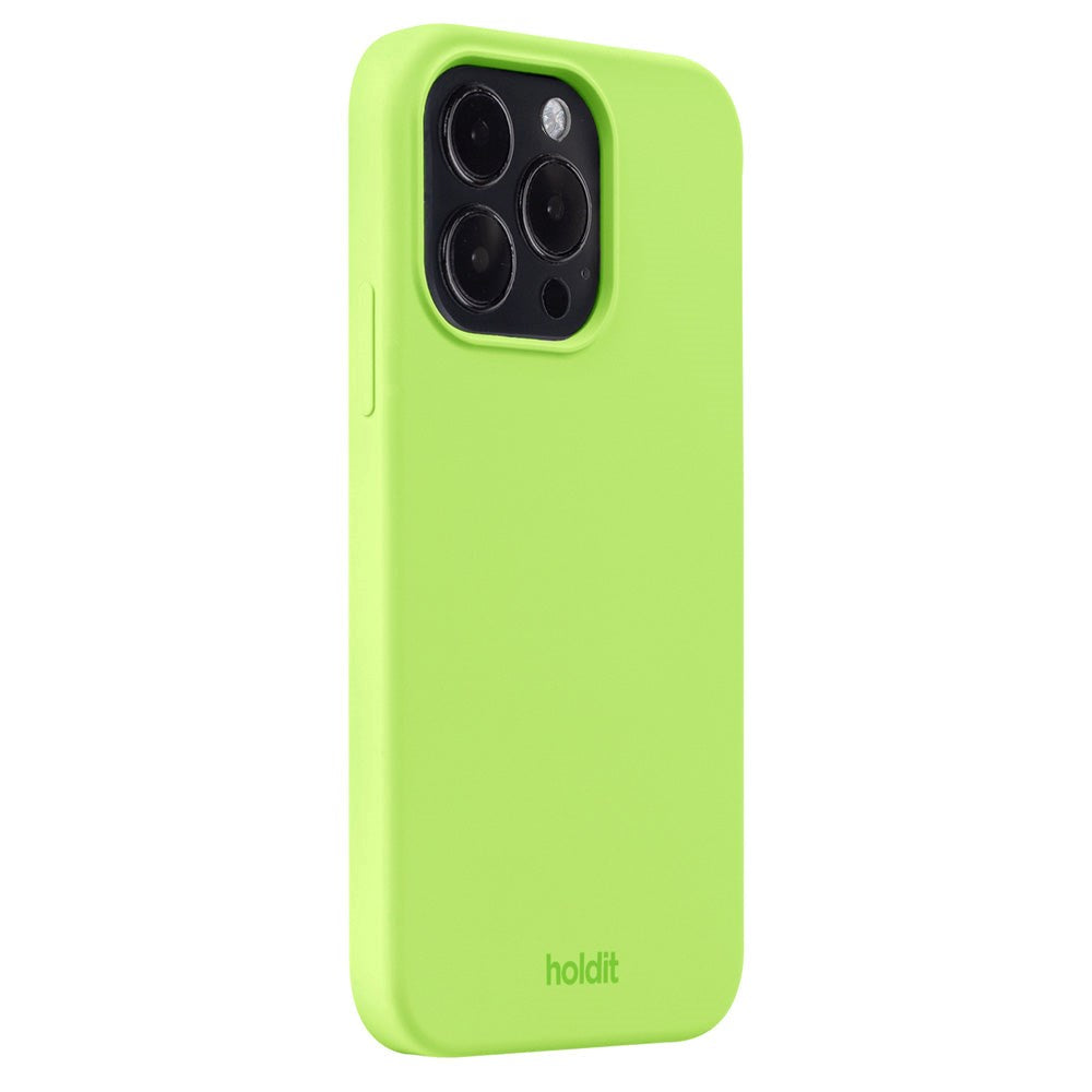 Holdit iPhone 14 Pro Soft Touch Silicone Case - Acid Green