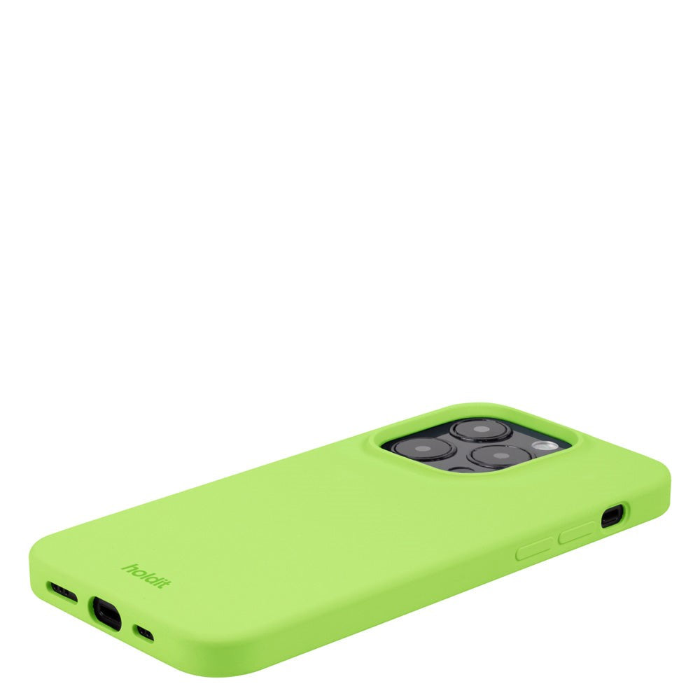 Holdit iPhone 14 Pro Soft Touch Silicone Case - Acid Green