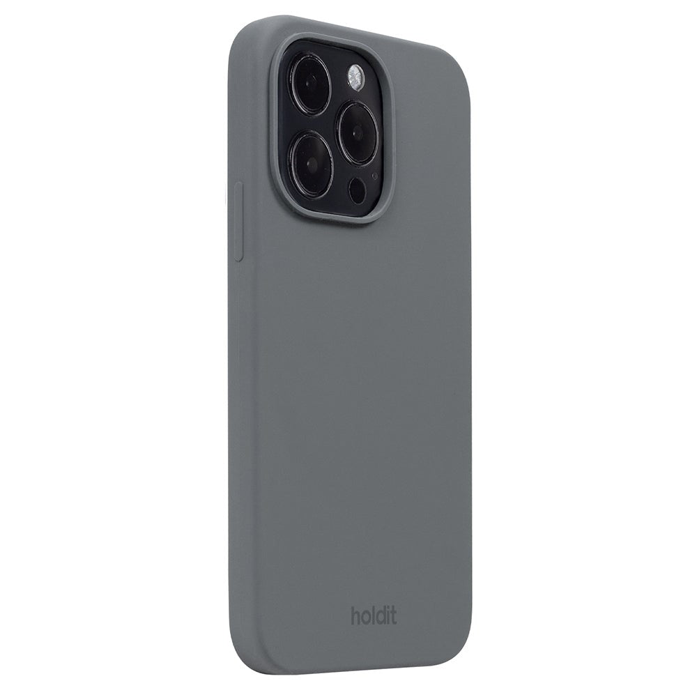 Holdit iPhone 14 Pro Soft Touch Silicone Case - Space Gray