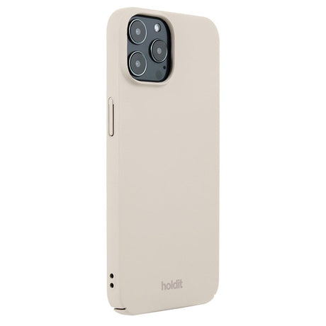 Holdit iPhone 12 / 12 Pro Slim Plastic Case - Light Beige