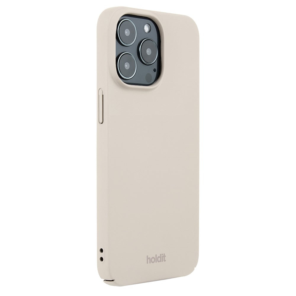 Holdit iPhone 13 Pro Slim Plastic Case - Light Beige