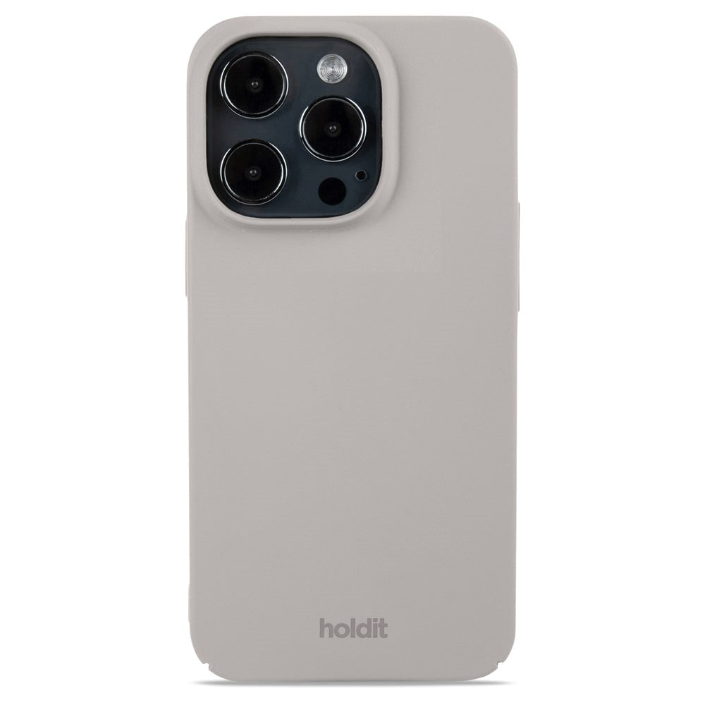 Holdit iPhone 15 Pro Slim Plastic Case - Taupe