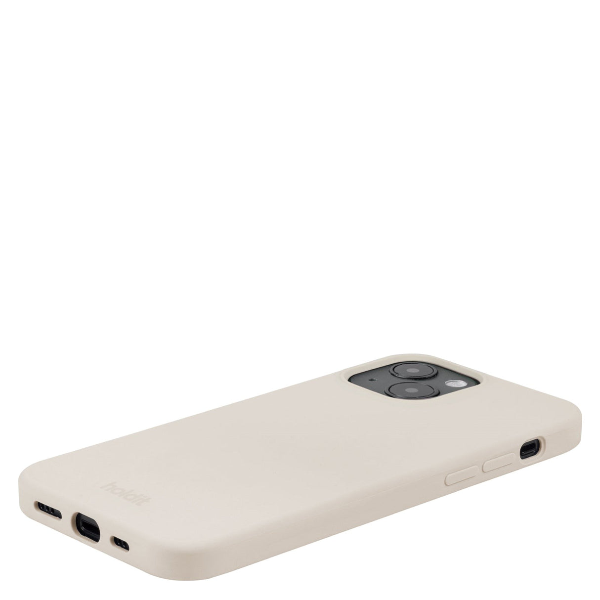 Holdit iPhone 15 Soft Touch Silicone Case - Light Beige