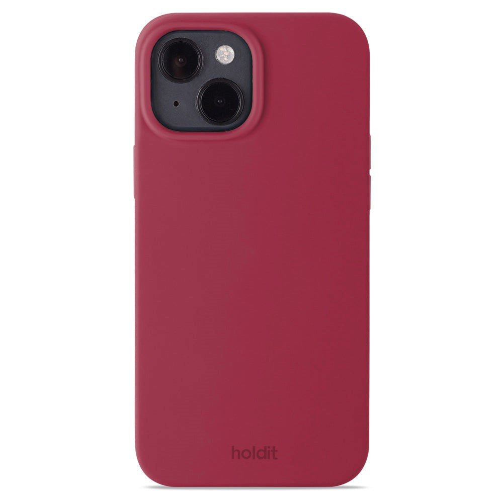 Holdit iPhone 15 Soft Touch Silikone Case - Red Velvet