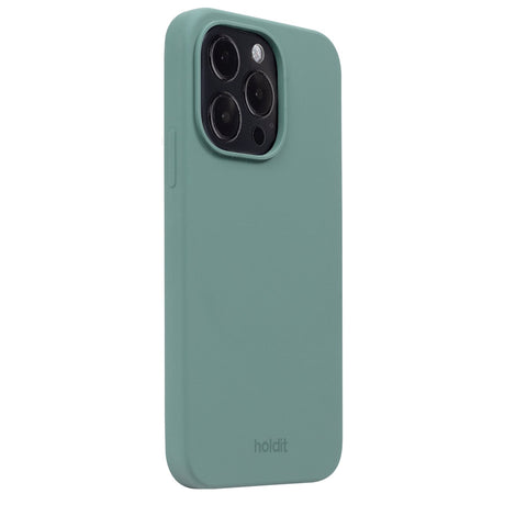 Holdit iPhone 15 Pro Soft Touch Silicone Case - Moss Green