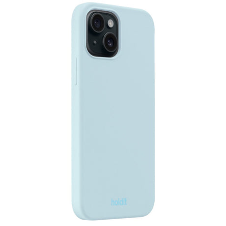 Holdit iPhone 15 Soft Touch Silikone Case - Mineral Blue