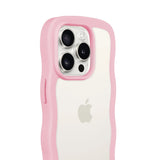 Holdit iPhone 14 Pro Wavy Case - Pink / Transparent