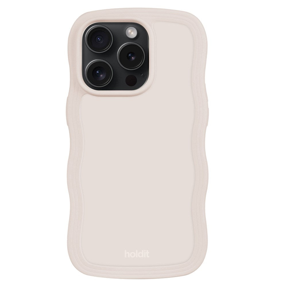 Holdit iPhone 14 Pro Wavy Case - Light Beige