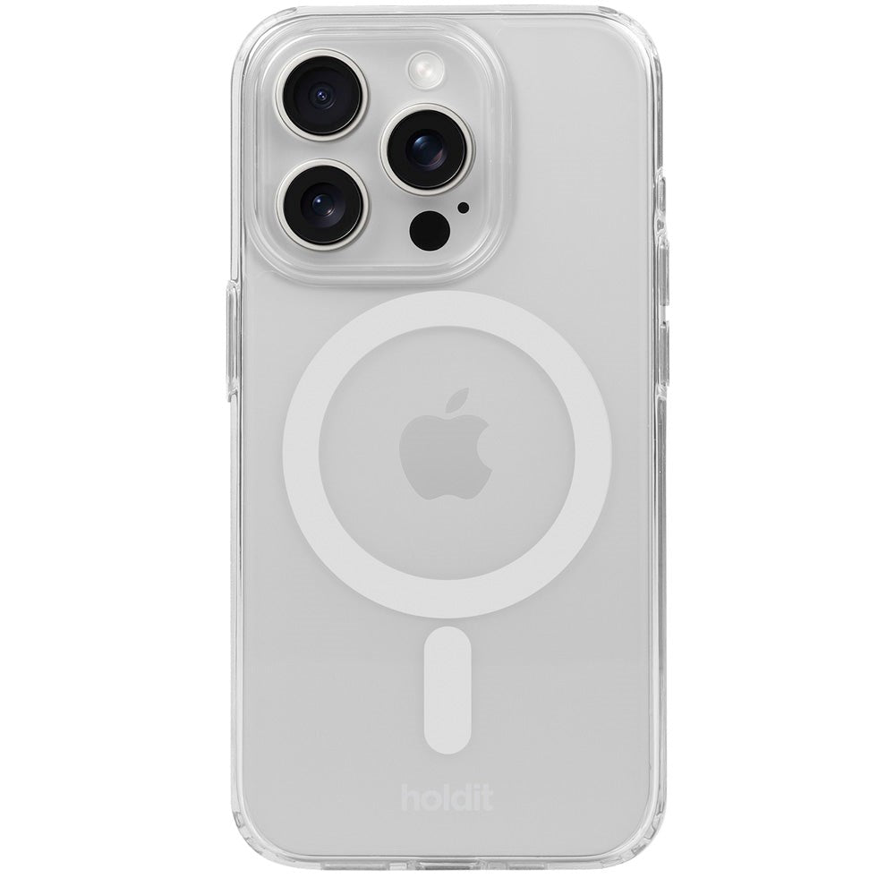 Holdit iPhone 15 Pro MagSafe Case - Transparent / White