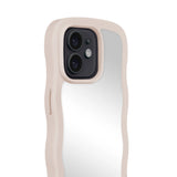 Holdit iPhone 12 / 12 Pro Wavy Case - Light Beige / Mirror