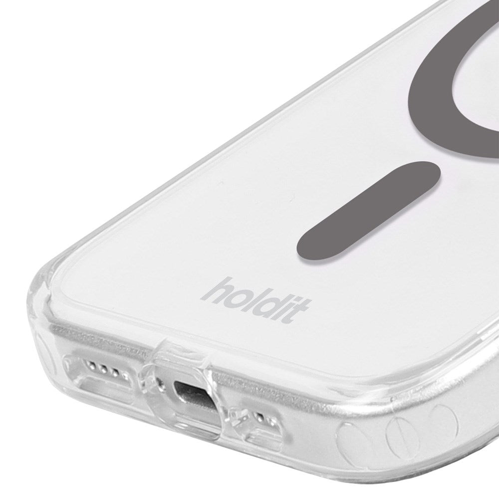 Holdit iPhone 15 Pro Max MagSafe Case - Transparent / Space Grey