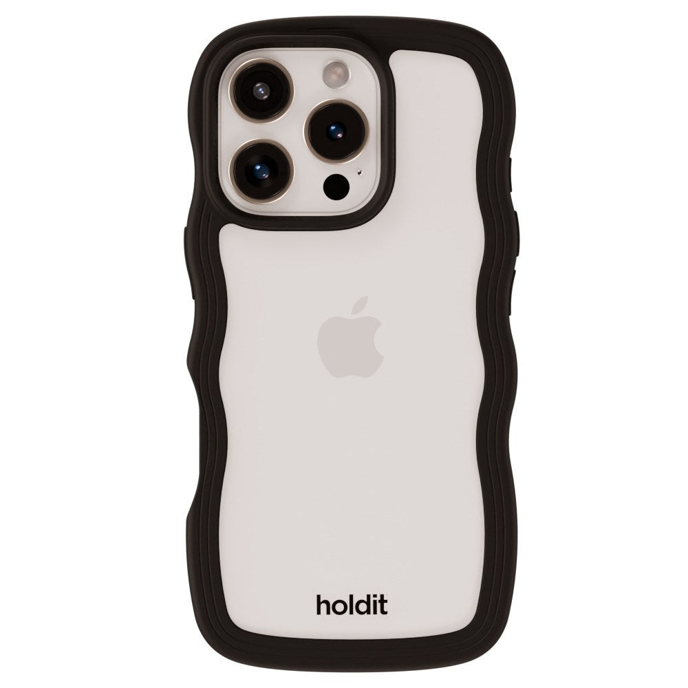 Holdit iPhone 16 Pro Max Wavy Case - Sort / Transparent