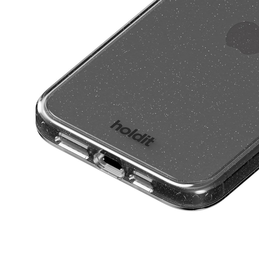 Holdit iPhone 15 Pro Glitter Case - Black