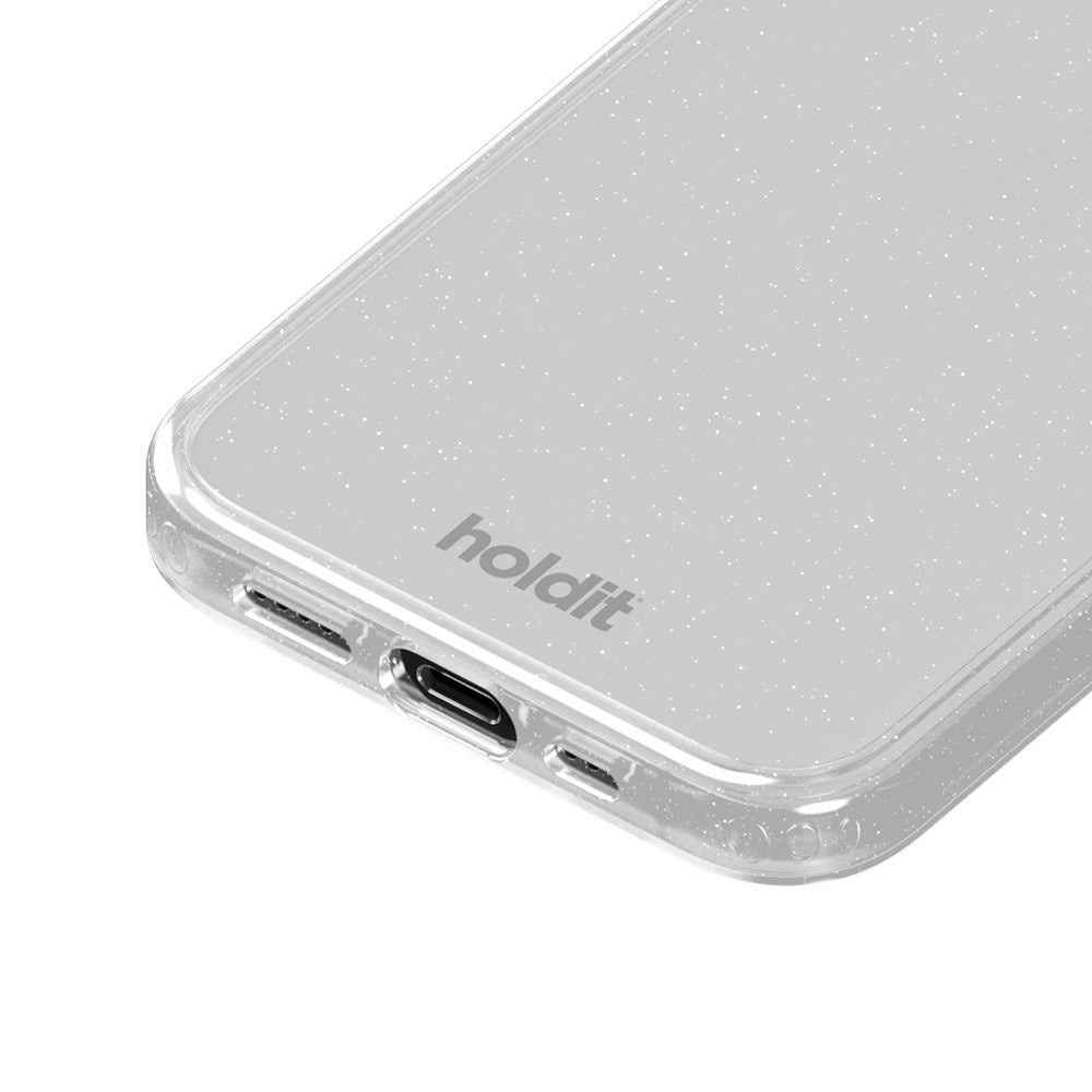 Holdit iPhone 15 / 14 / 13 Glitter Case - White