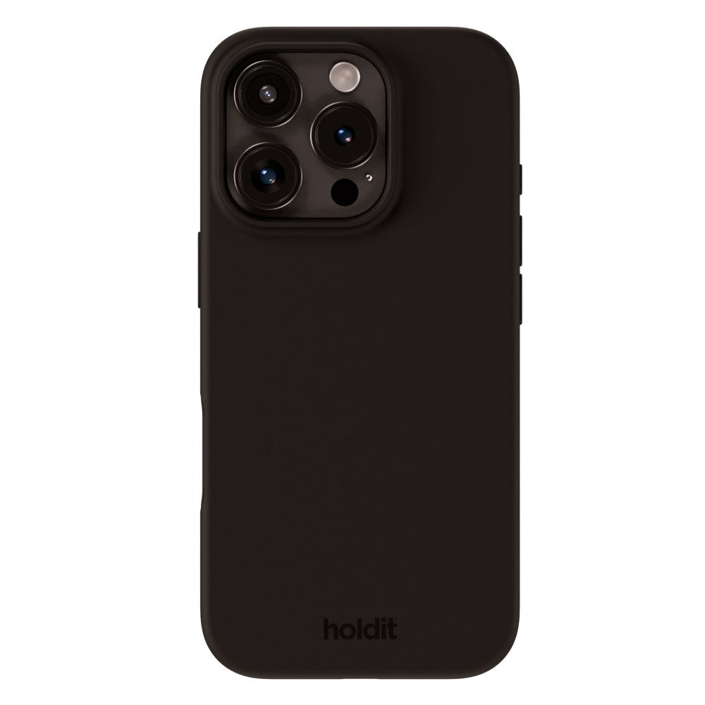 Holdit iPhone 16 Pro Soft Touch Silikone Case - Black