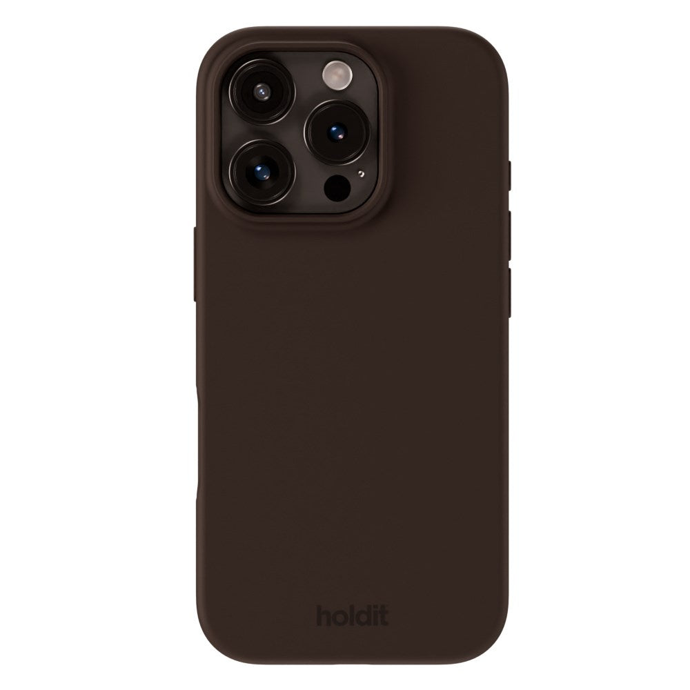 Holdit iPhone 16 Pro Max Soft Touch Silikone Case - Chocolate