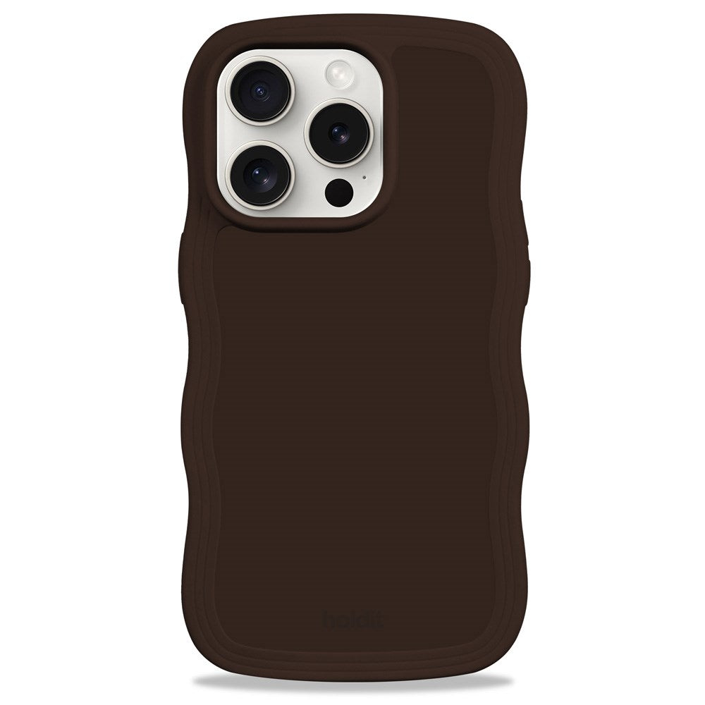 Holdit iPhone 14 Pro Max Wavy Cover - Chocolate