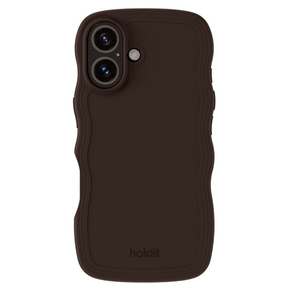 Holdit iPhone 16 Wavy Case - Chocolate