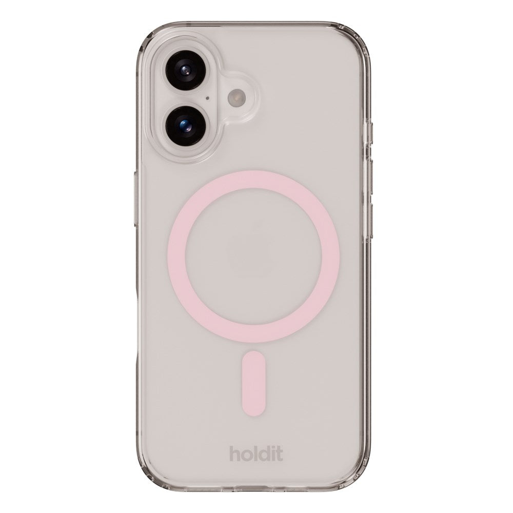 Holdit iPhone 16 MagSafe Case - Transparent / Pink