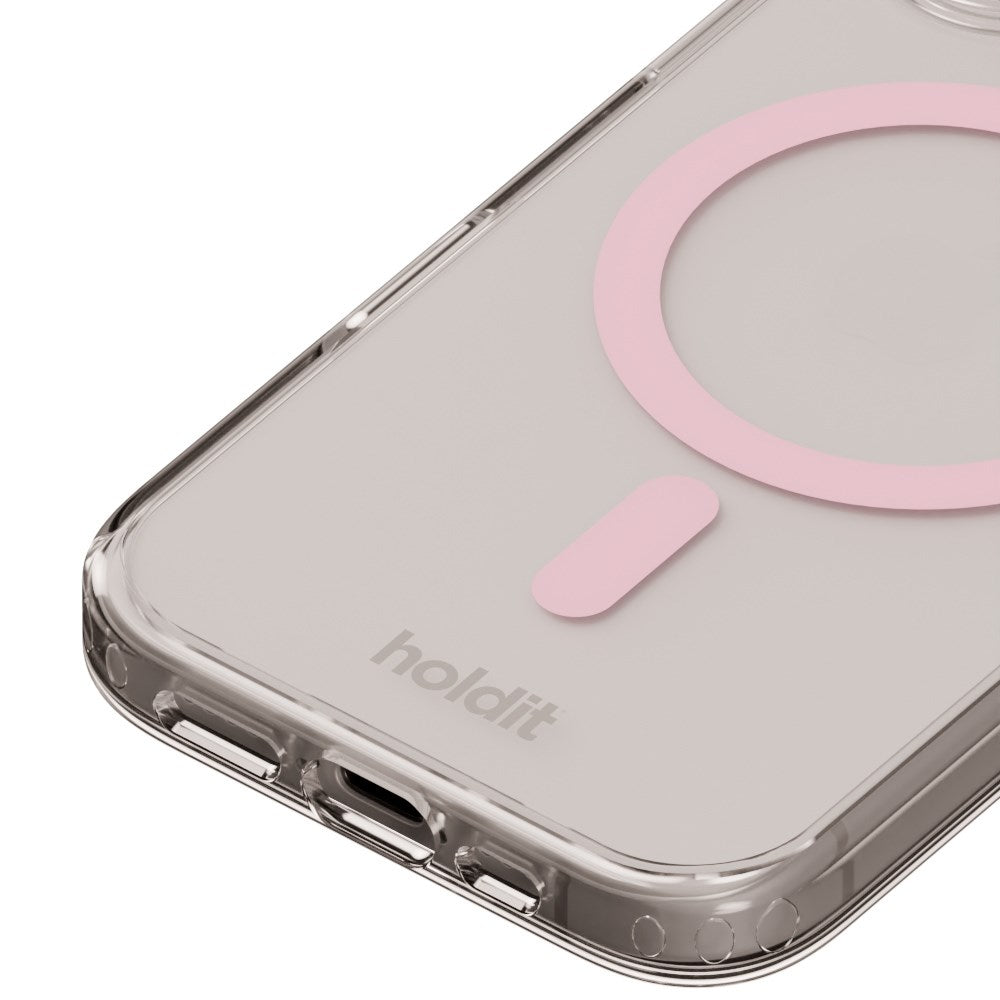 Holdit iPhone 16 MagSafe Case - Transparent / Pink