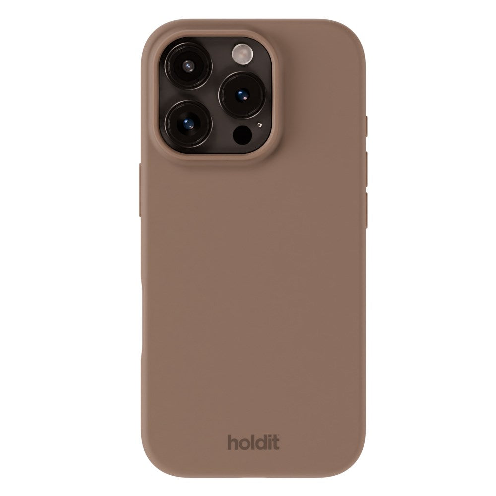 Holdit iPhone 16 Pro Soft Touch Silikone Case - Mocha Brown