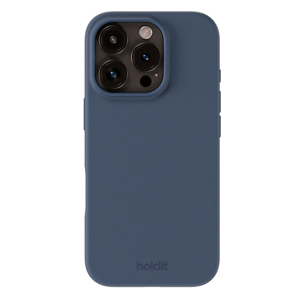 Holdit iPhone 16 Pro Soft Touch Silikone Case - Pacific Blue