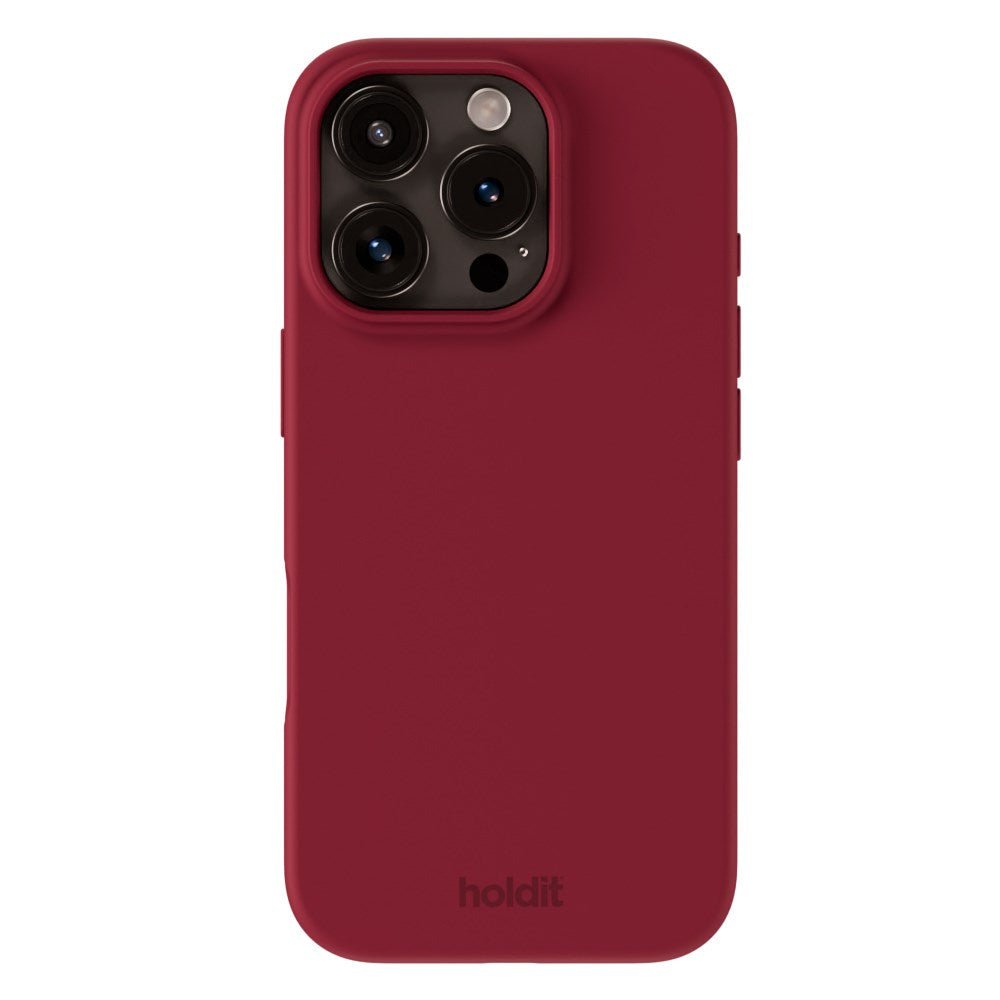 Holdit iPhone 16 Pro Soft Touch Silikone Case - Red Velvet