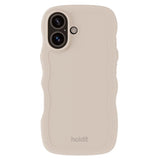 Holdit iPhone 16 Plus Wavy Case - Beige