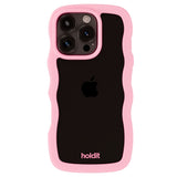 Holdit iPhone 16 Pro Max Wavy Case - Pink / Transparent