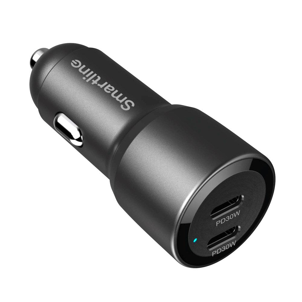 Smartline 60W PD (Power Delivery) Car Charger 2 x USB-C - Black