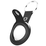 KeyBudz AirTag Keychain - Snap Ring - 2 Pack - Leather - Black