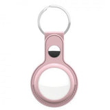 KeyBudz AirTag Keychain - Snap Ring - 2 Pack - Leather - Pink