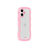 Holdit iPhone 17 Wavy Case - Pink / Transparent