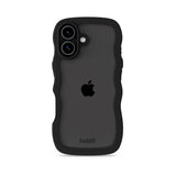 Holdit iPhone 17 Wavy Case - Black / Transparent