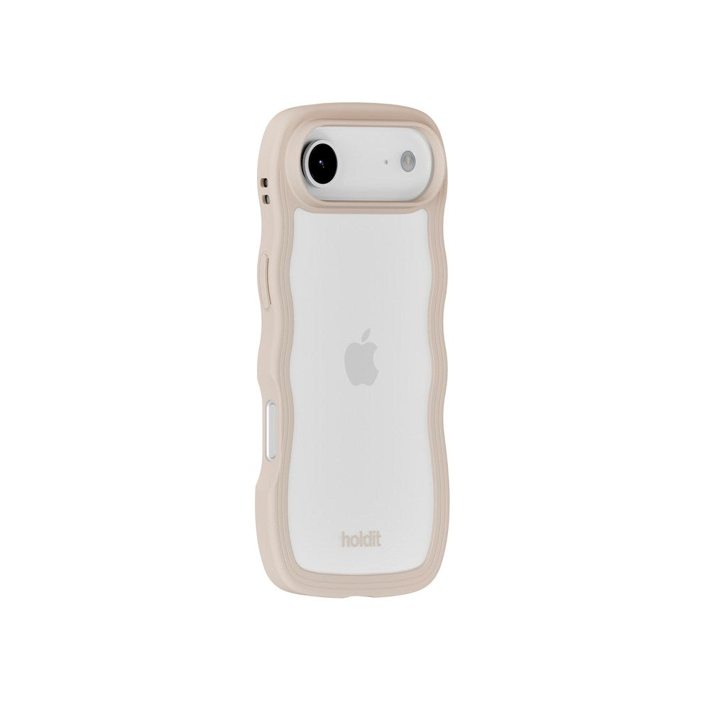 Holdit iPhone Air Wavy Case - Light Beige / Transparent