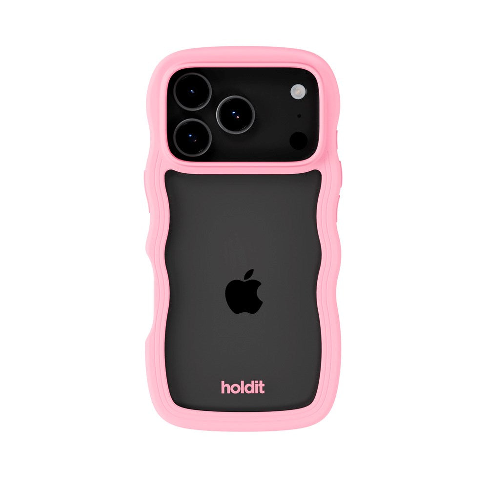 Holdit iPhone 17 Pro Wavy Case - Pink / Transparent