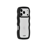 Holdit iPhone 17 Pro Wavy Case - Black / Transparent