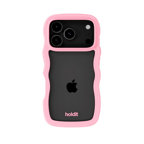Holdit iPhone 17 Pro Max Wavy Case - Pink / Transparent