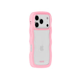 Holdit iPhone 17 Pro Max Wavy Case - Pink / Transparent