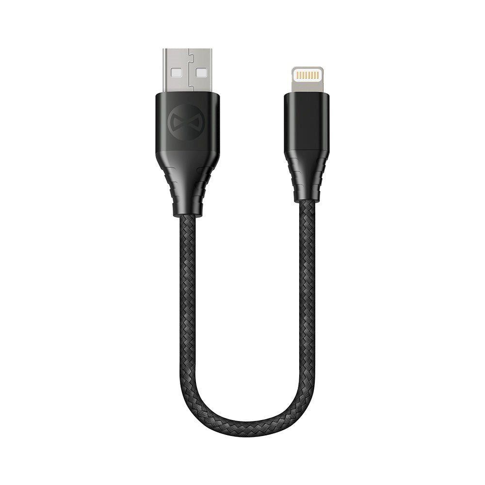 Forever USB-A to Lightning Cable 12W - 0.2m - Black