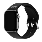 Apple Watch (38/40/SE/41/42mm) Holdit Silicone Watch Strap with Metal Buckle - Black
