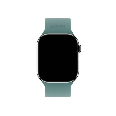 Apple Watch (38/40/SE/41/42mm) Holdit Silicone Watch Strap with Metal Buckle - Moss Green