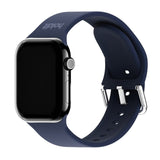 Apple Watch (38/40/SE/41/42mm) Holdit Silicone Watch Strap with Metal Buckle - Navy Blue