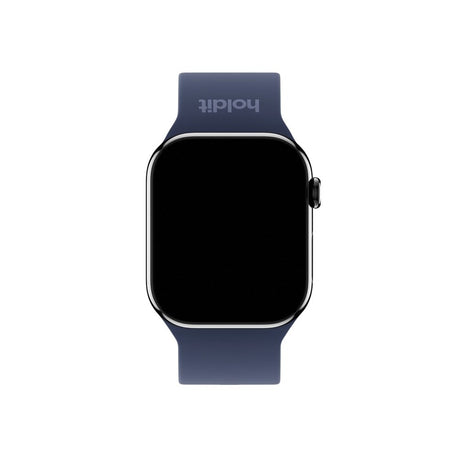 Apple Watch (38/40/SE/41/42mm) Holdit Silicone Watch Strap with Metal Buckle - Navy Blue