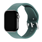Apple Watch (42/44/SE/45/46/49mm) Holdit Silicone Watch Strap with Metal Buckle - Moss Green