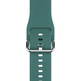 Apple Watch (42/44/SE/45/46/49mm) Holdit Silicone Watch Strap with Metal Buckle - Moss Green