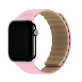 Apple Watch (38/40/SE/41/42mm) Holdit Silicone Magnet Watch Strap - Pink / Beige