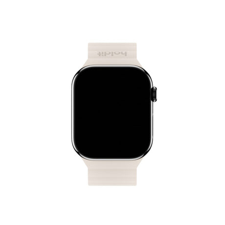 Apple Watch (38/40/SE/41/42mm) Holdit Silicone Magnet Watch Strap - Light Beige / Beige